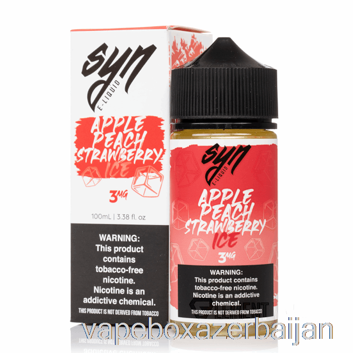 Vape Smoke ICE Apple Peach Strawberry - Syn Liquids - 100mL 0mg